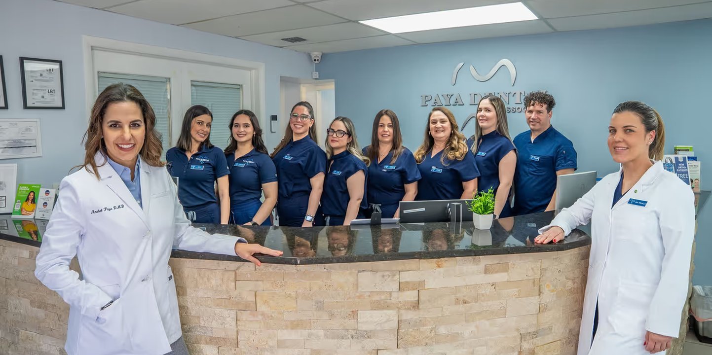 The Paya Dental 7th Street team at the reception desk